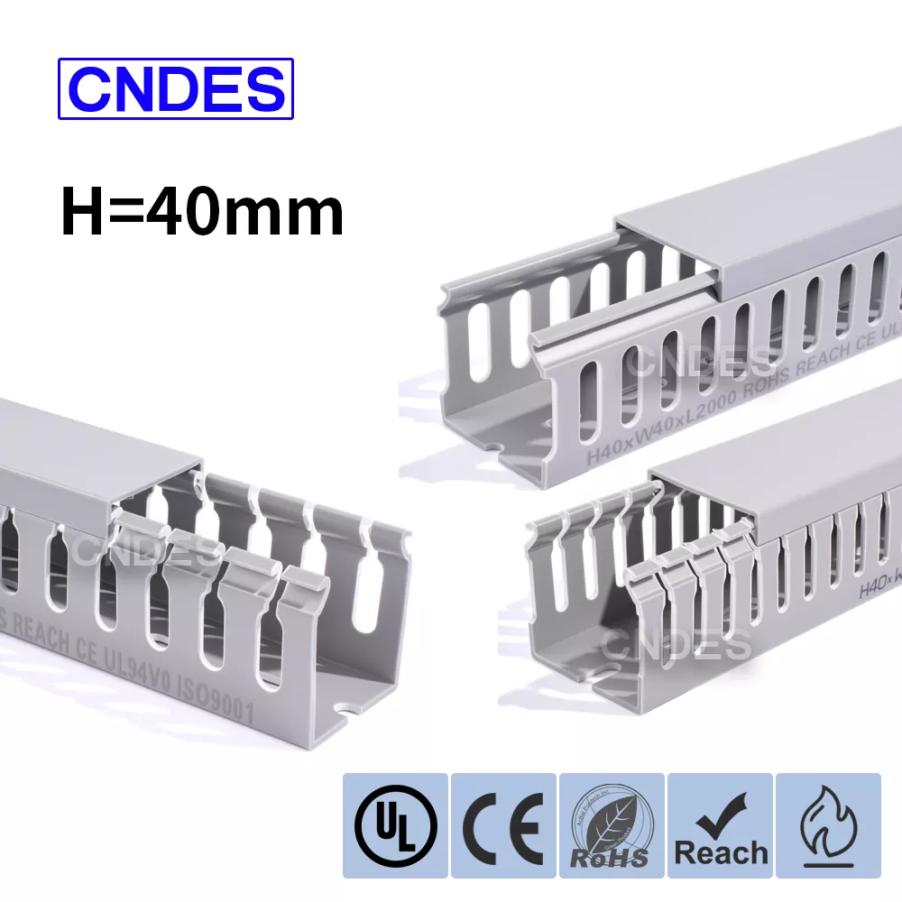 40 mm aukščio plyšinis PVC laidų lenktyninis kanalas