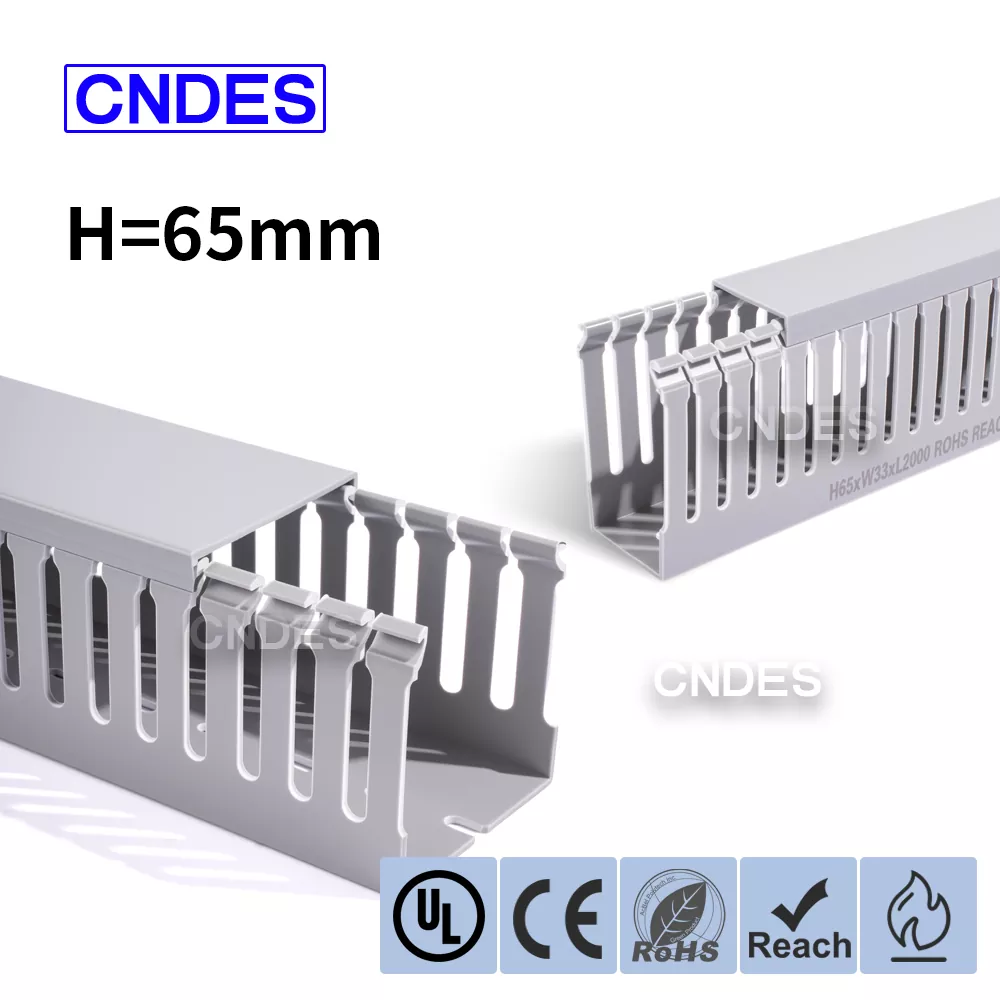 65 mm aukščio plyšinis PVC pramoninis laidų kanalas