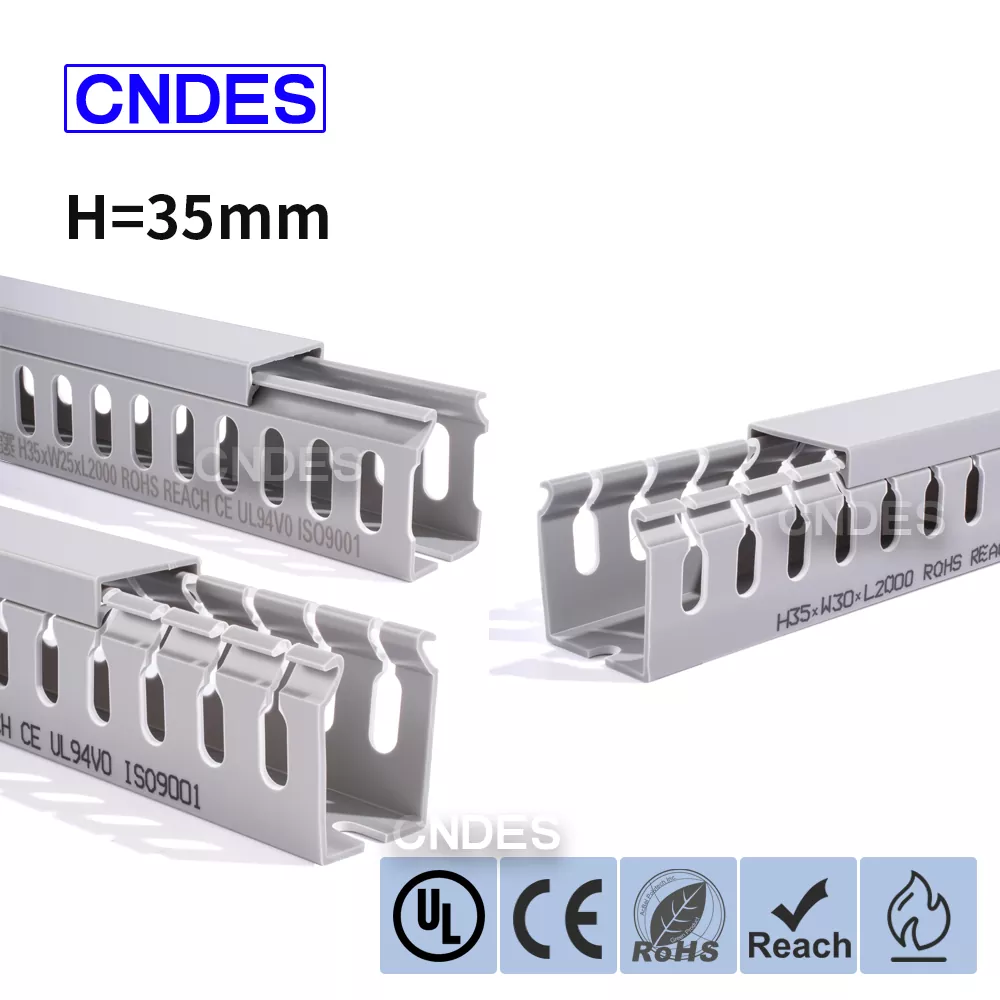 35 mm aukščio plyšinis PVC vielos nukreipimo kanalas